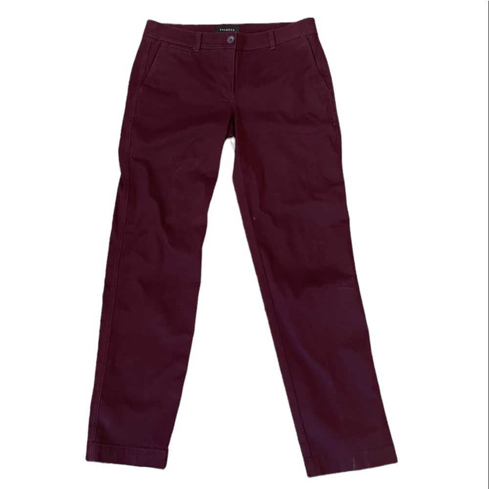 🎉SALE🎉 4 FOR $15! Cute wine red straight leg Talbot pants, size 2